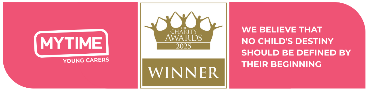 MYTIME Young Carers Banner The Charity Award Winner New Logo