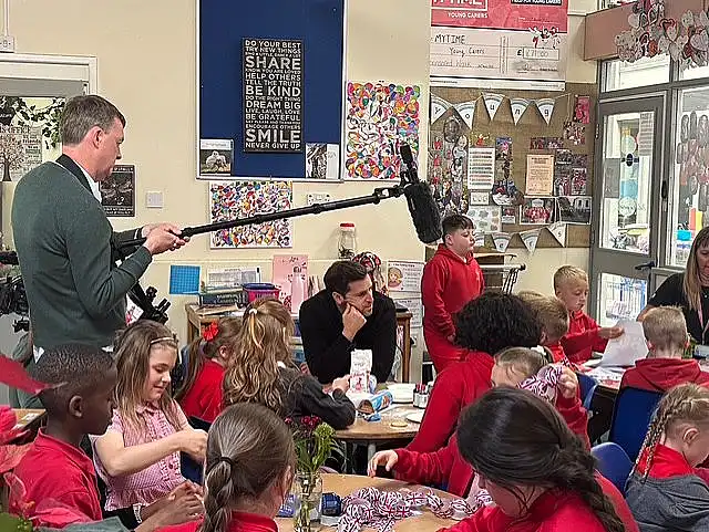 The One Show filming for MYTIME Young Carers at Bishop Aldhelm's School 1